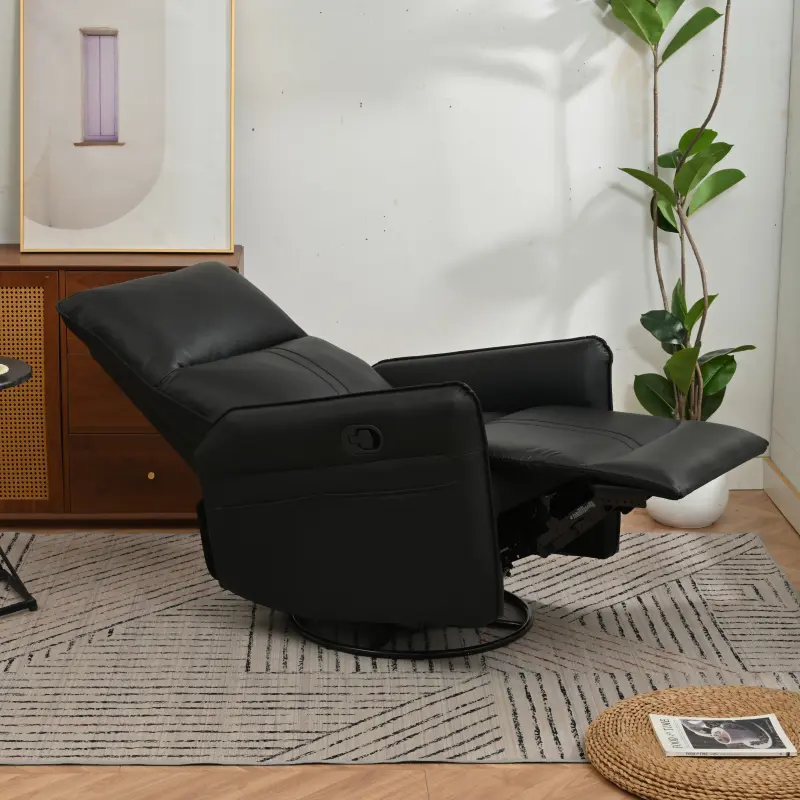 [SOIYELIFE] Rocking Recliner Chair,360 ° Swivel Nursery Rocking Chair,Glider Chair,Modern Small Rocking Swivel Recliner Chair for Bedroom,Living Room Chair Theater Seating,Side Pocket(Black+360 ° Swivel ) Unique furniture event  furniture