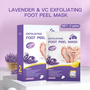 Foot Peel Mask 2 Pack, Exfoliator Peel Off Calluses Dead Skin Callus Remover, Baby Soft Smooth Touch Feet-Men Women (Lavender) Exfoliant Foot Mask Moisturizer Nail