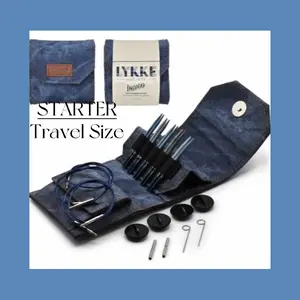 Travel Size Knitting Needle Set Starter Indigo Lykke Knitting Needle Set 3.5 Blue Small Set Gift Idea for New Knitter Holiday Gift New Hobby