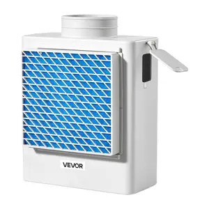 VEVOR 3-in-1 Indoor Dryer Vent Kit,Premium ABS Material Fits 4 inch Exhaust Port, Smart Overheating Reminder Exhaust Hood & Easy-to-Detach Mesh Cap & Multi-layer Purification with 4 Replacement PadsSummervibes