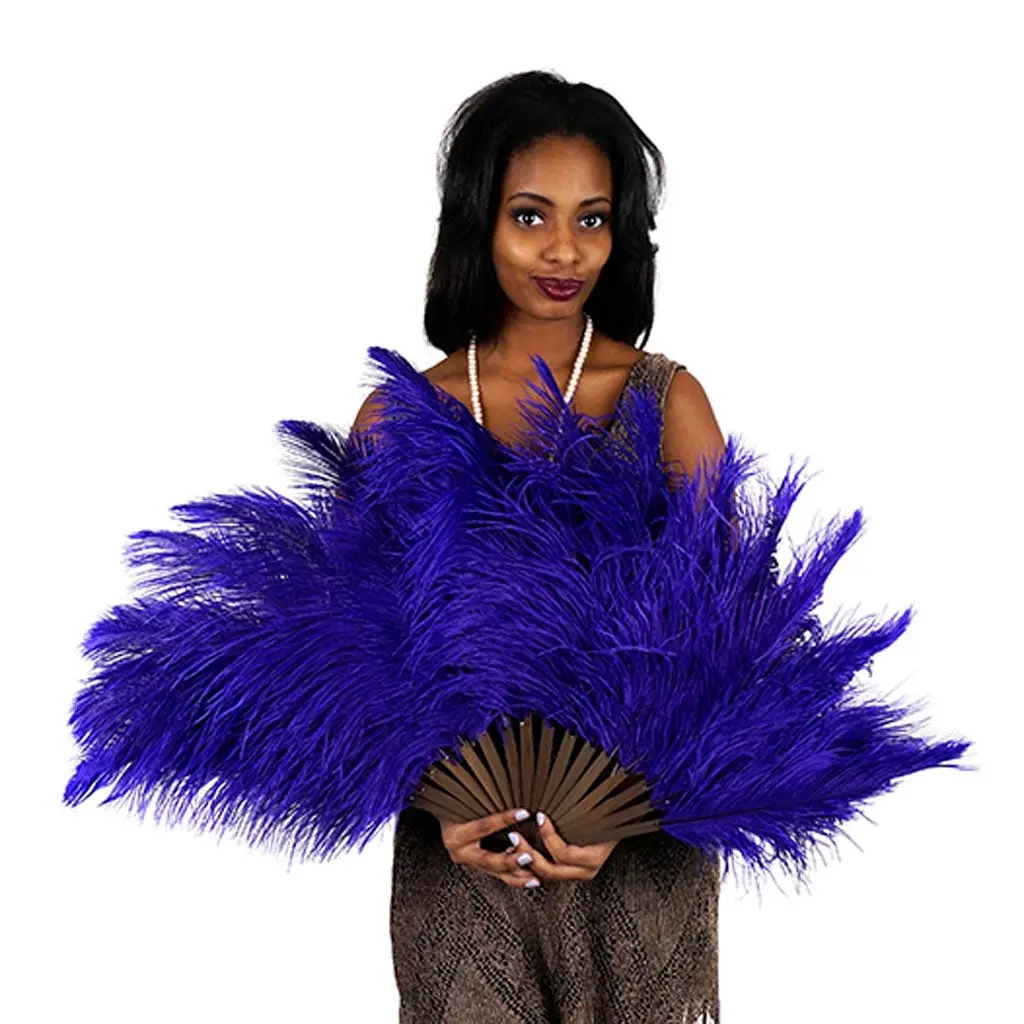 Ostrich Feather Fan - Regal
