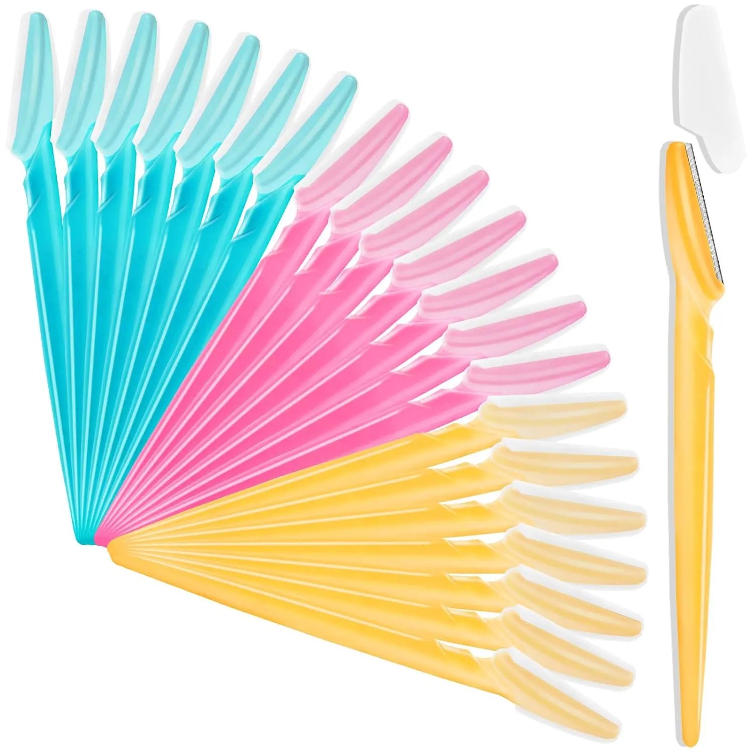 Women's 12-Piece Multicolor Disposable Eyebrow Razors, Gentle Blade Brow Shaping Tools for Daily Beauty Makeup Use (Home Supplies Accessory)