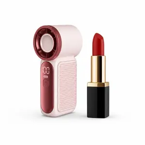 Mini Handheld Fan with LED Display – 6-Speed Turbo Pocket Fan for Women. USB Rechargeable, High-Speed Cooling for Travel & Makeup. Perfect Gift. Portable Refrigeration