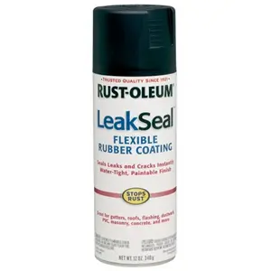 212 MAIN Rustoleum 265494 12oz Flexible Rubber Coating Spray - Easy Apply, Flat Matte, Flexible Seal, Moisture Proof Automotive & Motorcycle Rust Protection Paint Care Solution