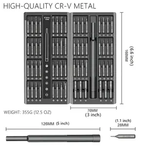 Multi-purpose 63-in-1 Magnetic Screwdriver Set, Repair Tool Kit for Phone, Laptop, DIY