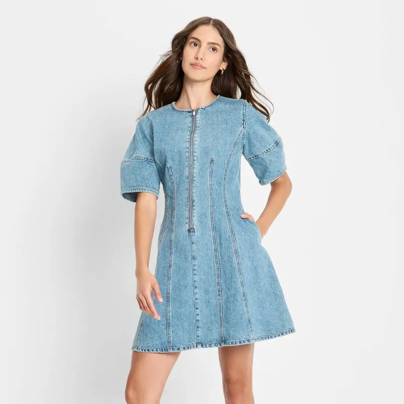 blue corset dress zara Blue Jenny Swing Dress 14