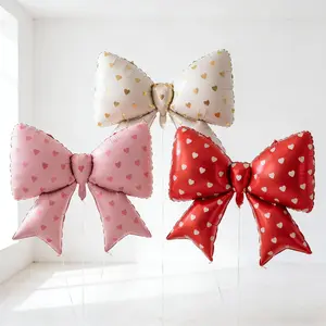 Large Matte Bowknot Balloon Set, Printed Bowknot Balloons, Perfect for Happy Birthday Parties, Proposal, Wedding, Anniversary, Valentine's Day, Party Balloons Decorations