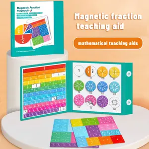 Magnetic Fraction Educational Puzzle, Magnetic Fraction Tiles & Fraction Circles Set, Math Manipulatives for Elementary School, Montessori Fraction Manipulatives Learning Toys for Kids Christmas, New Year, Birthday Gifts BlackFriday CyberMonday