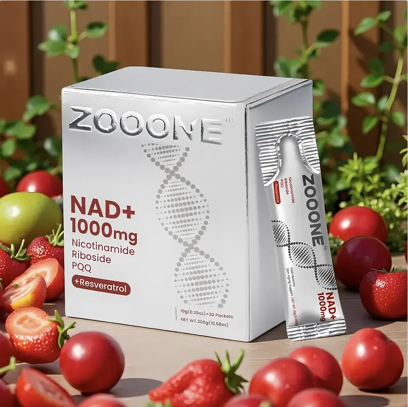 [Save More] ZOOONE NAD+ Berry Flavor Drink Mix 1000mg for Skin Aging Energy & Focus Support 30 Pack US Healthcare Beverage with Resveratrol CoQ10 D-Ribose PQQ-Z3