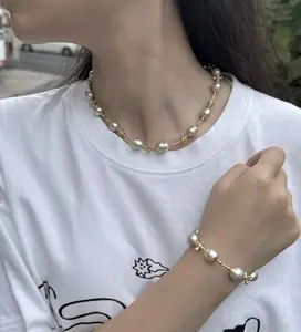 SG004-The San Gallo Heritage Collar – A Regal Strand of South Sea Golden Pearls & Polished Cross Motifs. South Sea Pearl Necklace, Golden Pearl Collar, Cross Motif Jewelry, Statement of Faith