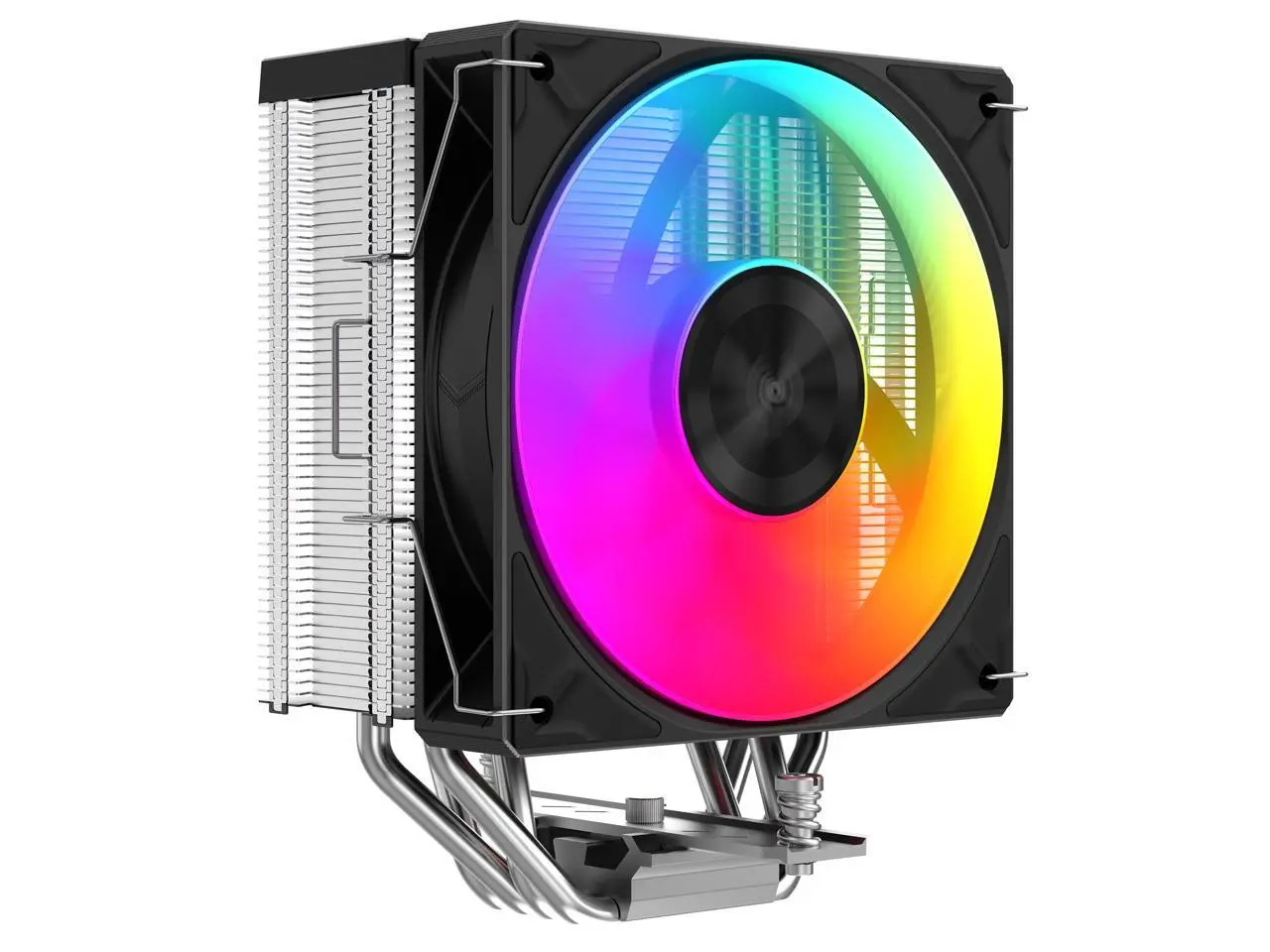 SAMA A40L Single-Tower CPU Air Cooler ARGB Plastic Top Cover, 4 Copper Heat Pipes, 120mm ARGB Light Sync with Motherboard PWM Fans, for AMD AM4/AM5, Intel LGA 1700/1150/1151/1200/1851 Thermal Grease