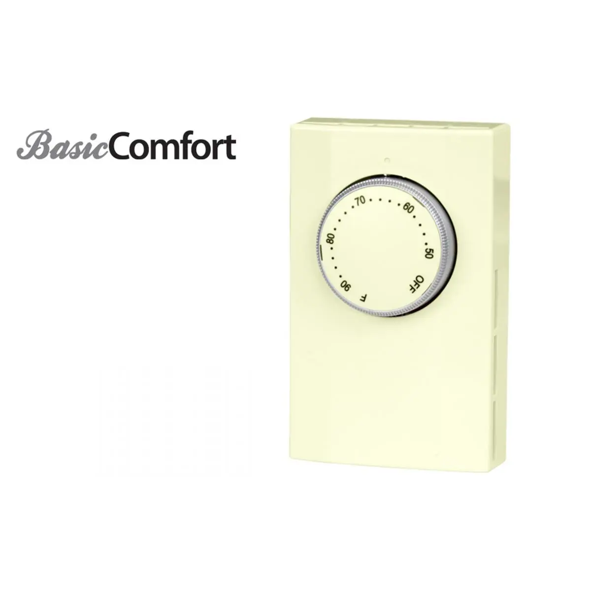 King Electric K102A 18A 120-208-240V Double Pole Thermostat, Almond