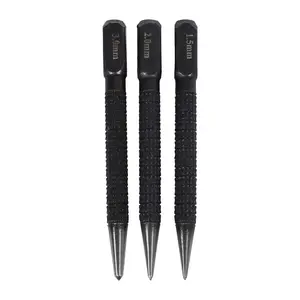 3Pcs Black High-carbon Steel Center Punch Set 10cm Non Center Punch For Alloy Steel Metal Wood Marking Drilling Tool Center Punches Punches Hand Tools