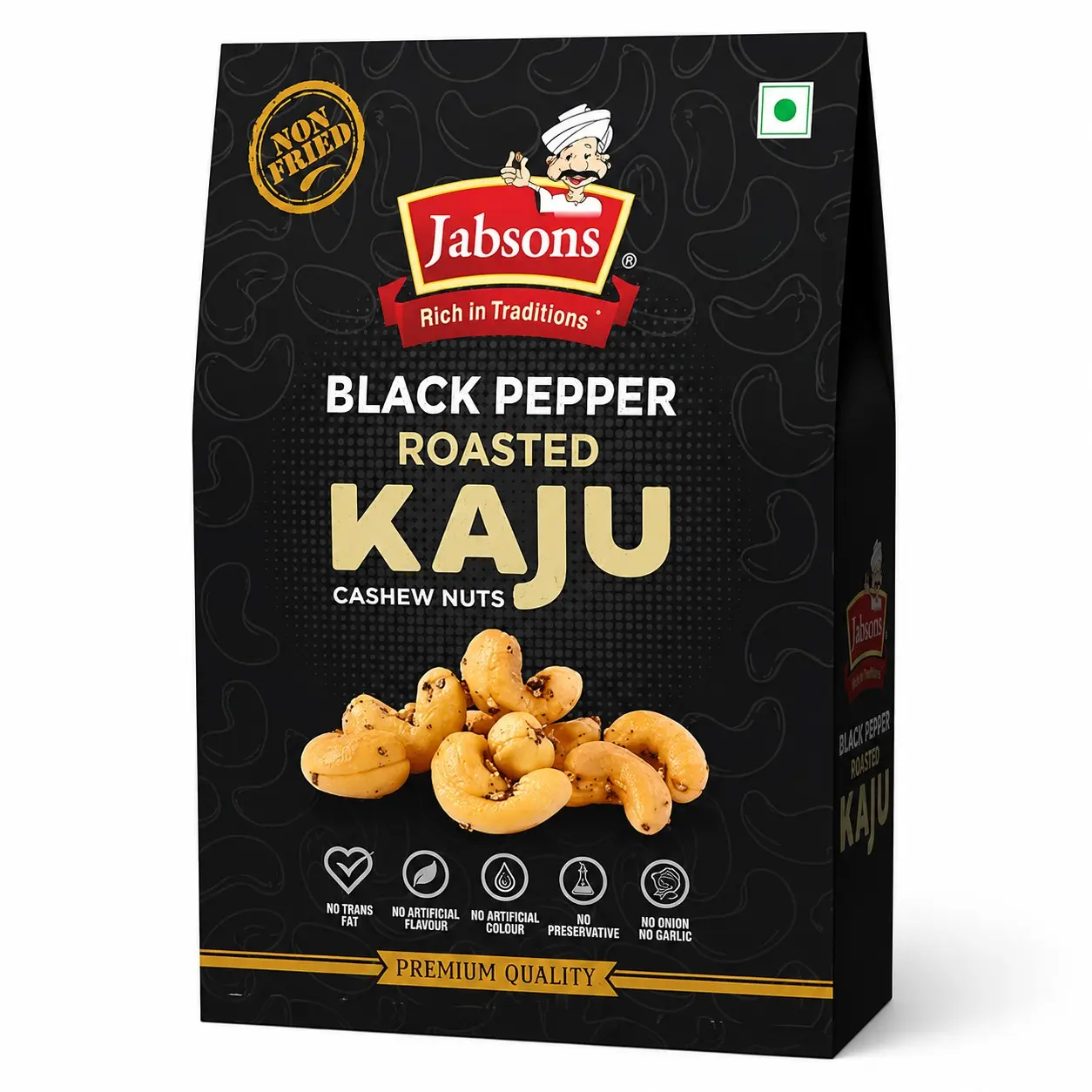 Jabsons Black Pepper Roasted Cashew nuts - 200 g | Premium Cashews with Black Pepper | Healthy Snacks, Dry fruits, Kaju | Ready to Eat Crunchy Nuts