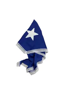 Blue Bandana with White Star - Pañoleta Azul for Puerto Rican Dress