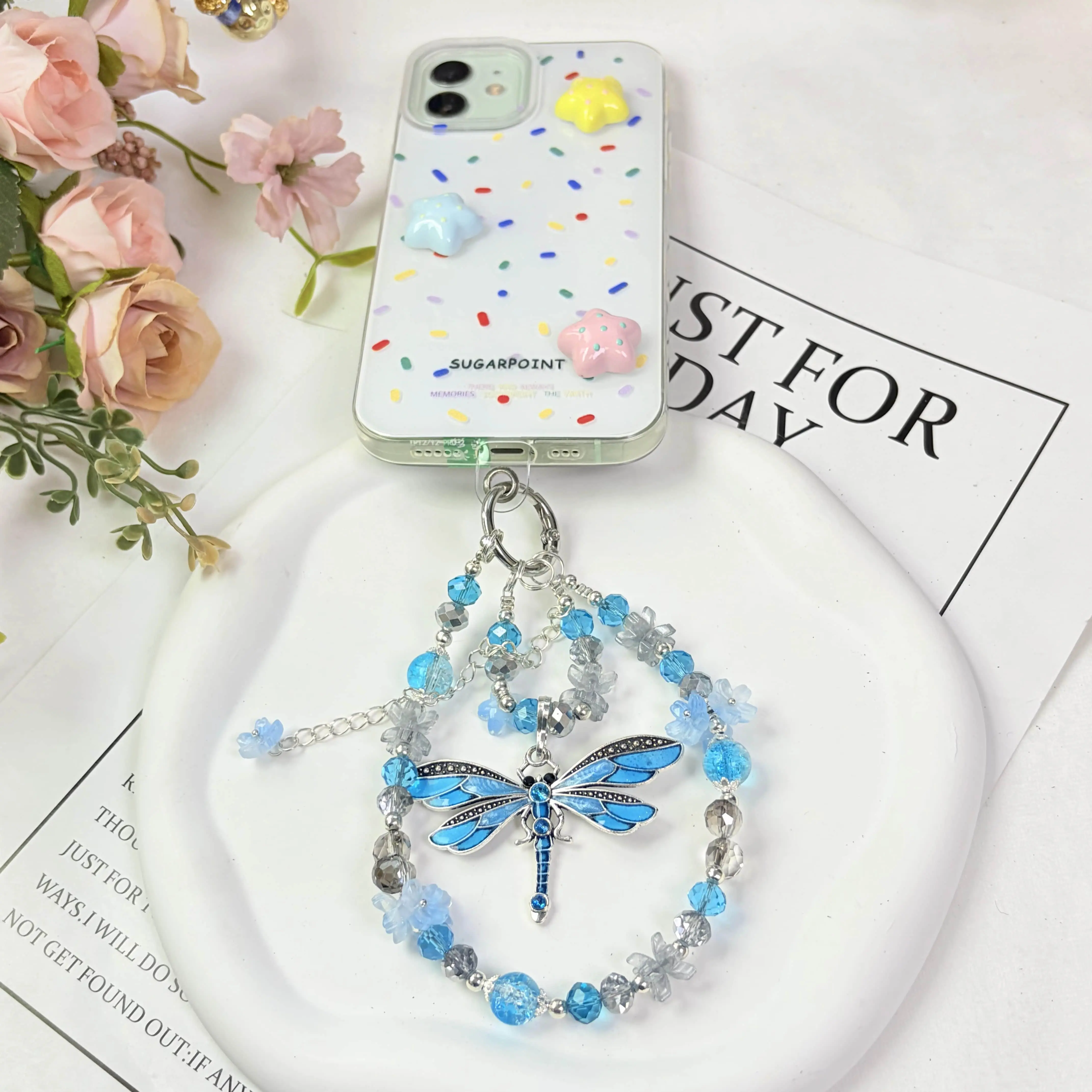 Stylish Phone Chain ,Handcrafted, Ideal for Women and Girls,Mobile Phone Decorative Accessories, Pretty Holiday Gift,Ideal Birthday Gift for Girls & Women,Summervibes