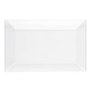 Clear Rectangular Plastic Dessert Plates (5.5" x 8.5")