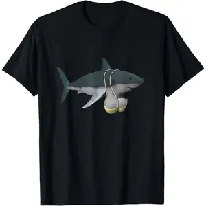 funny shark meme brainrot gen z T-Shirt