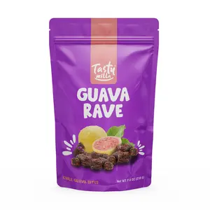 Tasty Milla | Guava Rave | Delicious bites of traditional guava dessert enchilado with chile and chamoy (Ate de Guayaba Enchilado) | 210 grs Snack Dried Sweet Dry