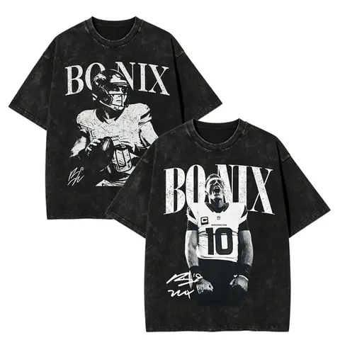 Vintage Bo Nix Football Tshirt, Unisex T-shirt, Game Day Tee, Sports Outfits, Gift For Him Her Top Menswear Streetwear Crewneck,Summer Fashion, Summer Trendy T-Shirt,Victory shirt,gift for footbal fan,100% cotton shirt