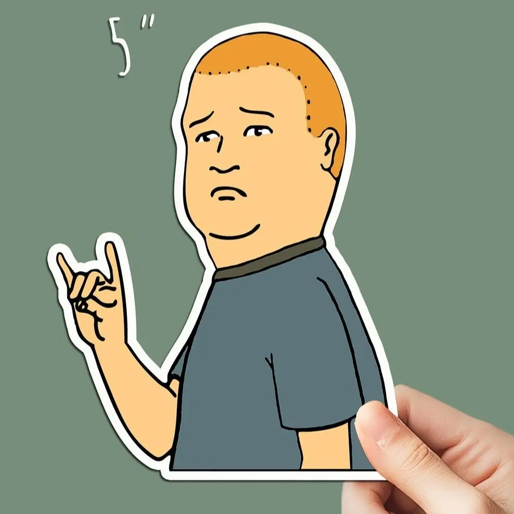 Bobby Sad Horns Sticker, Funny Cartoon Decal, Welder, Pipefitter, Hard Hat Stickers, Blue Collar Sticker, Safety Decal