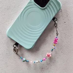 Quality Phone Chain Set, Sweet Bear Flower Hanging Strap, Phone Charm, Includes Phone Stickers, Perfect Gift, Elegant Accessory
