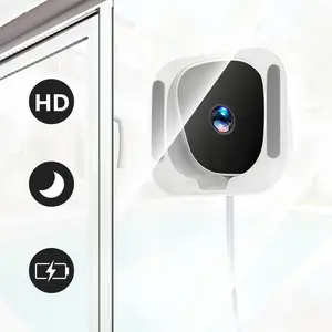 HD Mini Window Security Camera,Full Color Night Vision & WiFi Baby Moniton Detection,Person Detect Surveillance & 2 Way Audio,24/7 Recording,Easy & Quick Install