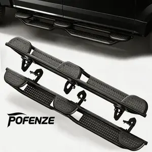 POFENZE-NADIA Running Boards, Carbon Steel Powder-Coated Nerf Bars Side Steps for 2009-2014 Ford F150 SUPER CREW (4 Full-Size Doors) Full-Size Trucks, Auto Replacement Body Kick Plates