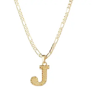 A-Z Initial Pendant Necklace in 18K gold plated - Vintage Stainless Steel, Unisex Jewelry Gifts