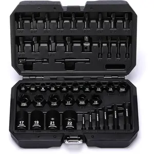 46-  Bolt Extractor Socket Set,Bolt & Nut Remover Socket Tool Kit, Stripped Bolt Extractor for Damaged Screws and