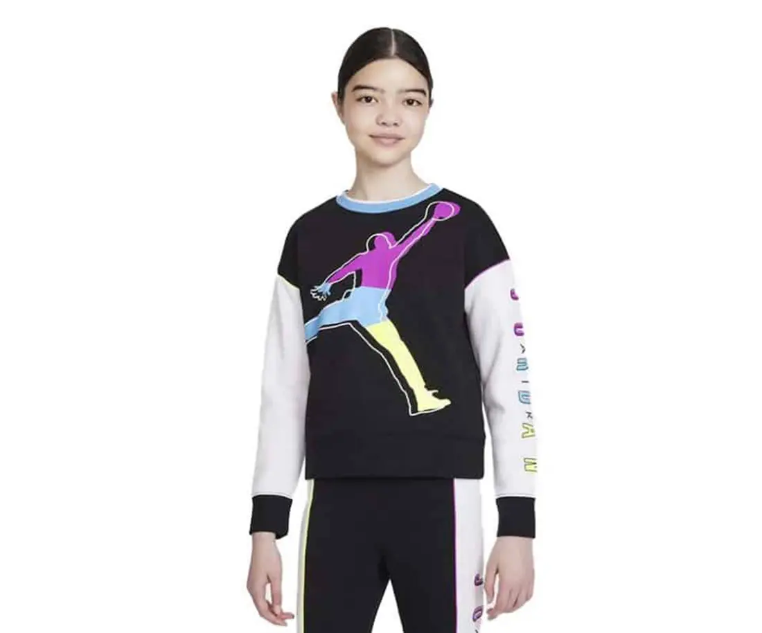 Nike Ksa Cotl Crew Girls Active Sweaters, Sweatshirts, Long Sleeve, Pullover, Casual, Tops