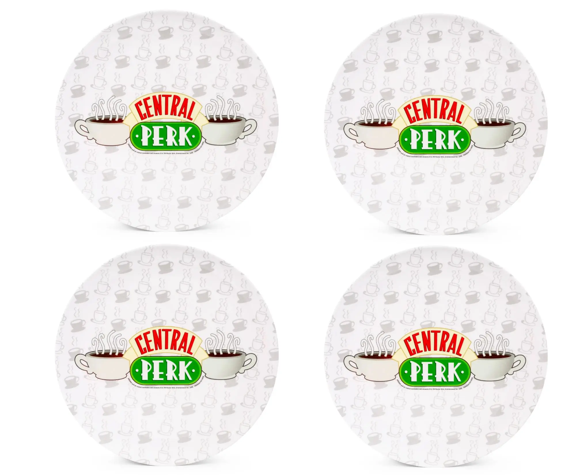 Friends Central Perk Logo 10-Inch Melamine Dinner Plates | Set of 4 Friends Central Perk Logo 10-Inch Melamine Dinner Plates | Set of 4