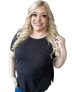 Black Essential Waffle Top