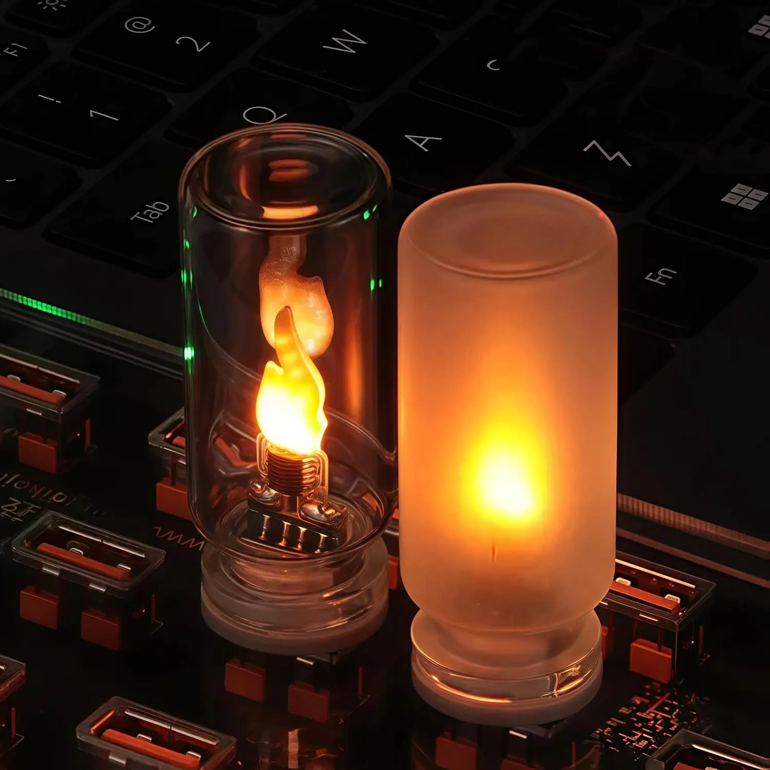 Plain USB & Mobile LED Fire Effect Light, Dynamic Flickering Mood Nightlight, Powered Portable Decorative Lamp for Car & Bedroom, Plain Usb & Mobile Lights,back to school,back to school haul