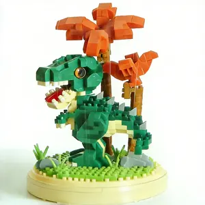 Dinosaur Series Mini Building Blocks, DIY Educational Assembly Toy, Safe Material, Creative Play, Unique Dino Shapes, Includes Tyrannosaurus, Stegosaurus, Triceratops, Perfect Gift, Miniature Dinosaur