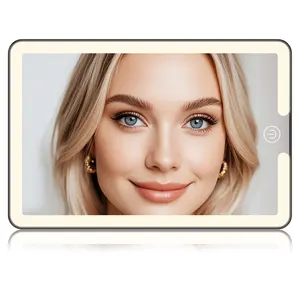 USB & Mobile Lights CCar Sun Visor Vanity Mirror, Rechargeable LED Makeup Mirror with 3 Light Modes & 58 LEDs,Dimmable Touch Control, Type-C Charging, Adjustable Strap for Cars