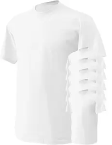 5-Pack Gildan Men's Heavy Cotton T-Shirt, Short Sleeve, Plain, G500/5000 - Durable, Comfortable, Basic Tee for Everyday Wear full color Tshirt Menswear Streetwear