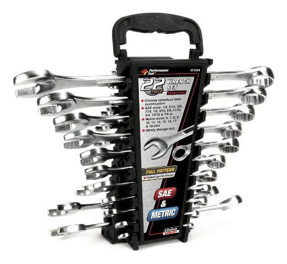 W1084 Combination Wrench Set, 22-Piece