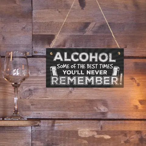 1 Piece Rectangular Wooden Hanging Plaque, Beer Slogan Pattern Door Hanging Sign, Decor Signs, Decorative Plaque for Home Garden Yard Store Bar Pub, Vintage Plaque Decor, Rustic Design
