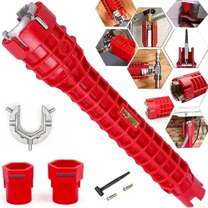 Multifunctional Faucet Wrench, Sink Faucet Installer Tool, Basin Wrench for Small Space Toilet Bathroom,for Tight Spaces Installation & Repair