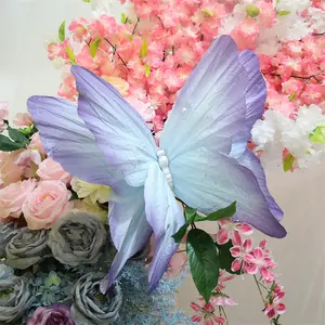 Dreamy Colorful Wrinkle Paper Butterfly DIY Craft Kit, Handmade Wedding Decoration Supplies, Mall Display Props, Pathway Guide Butterflies
