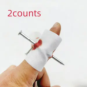 Fake Blood Finger Prank Set, 2 Packs Magic Bandages for Party Jokes & Halloween Fun, Suitable for Ages 14+, Ideal for Teens & Adults