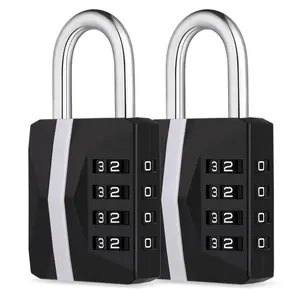 ZHEGE Combination Padlocks, 2 x 4 Digit Code Padlocks for Outdoor Heavy Duty Waterproof Fence Shed Doors, Tool Boxes, Gym Locker Combination Lock