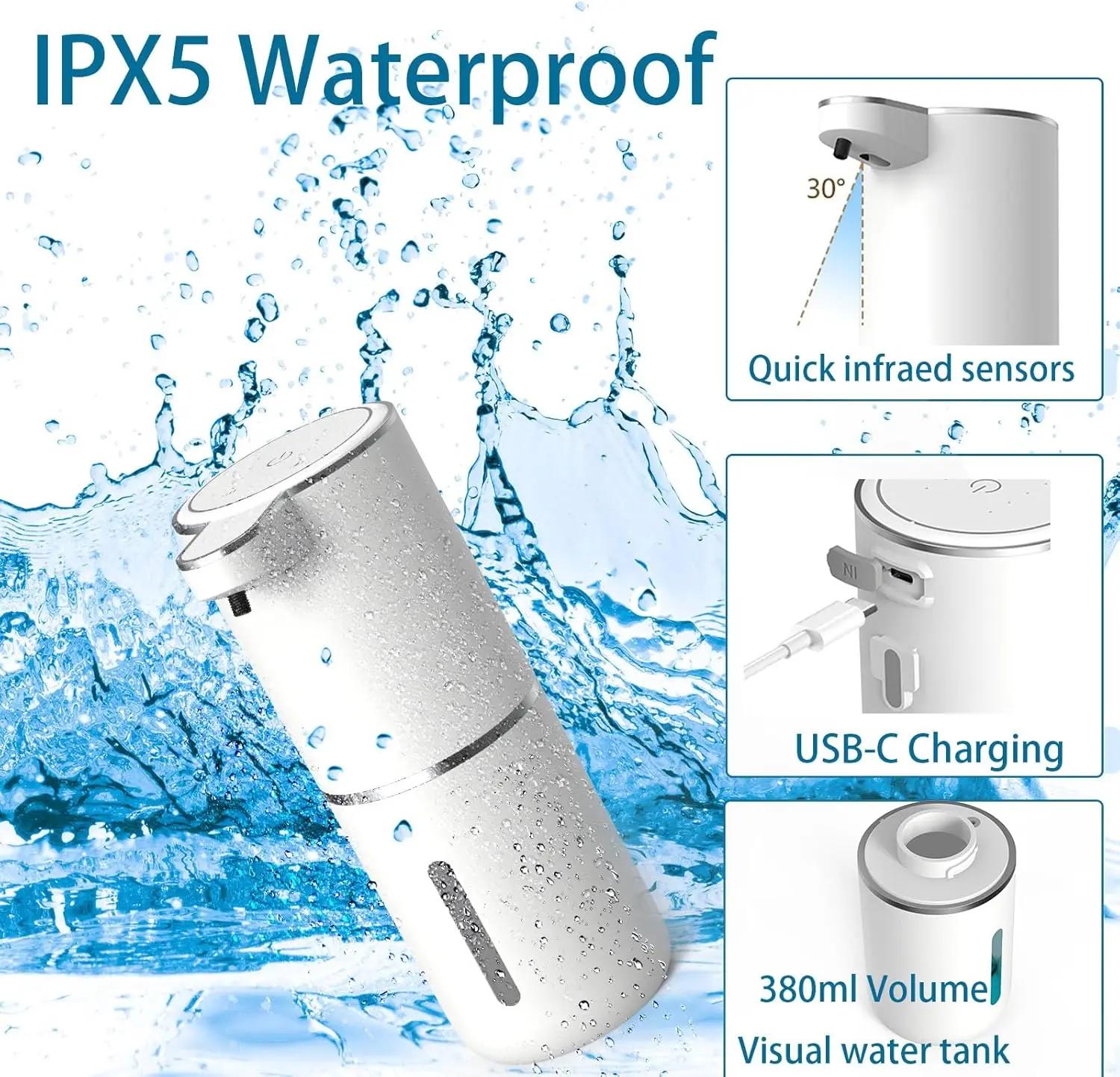 Smart Sensor Soap Dispenser for Kitchen, Automatic Touchless Foam Liquid Dispenser with Rechargeable, Bathroom Sink, Restaurant