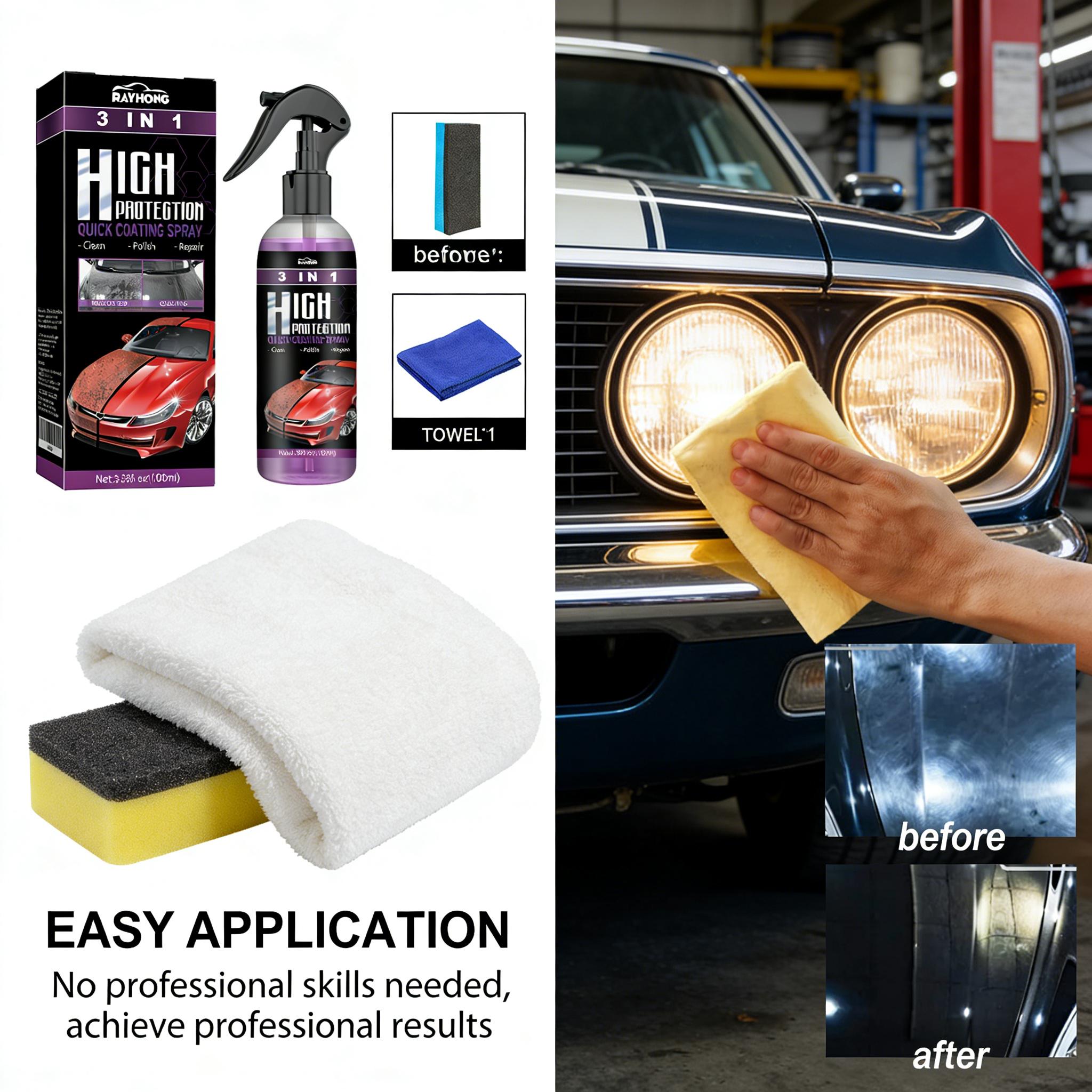 Rayhong coating agent three in one (purple) for oil removal, polishing, protection, repair of scratches, car paint cleaning, maintenance, and coating