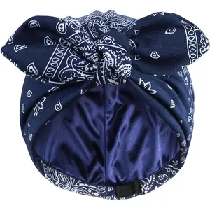 Satin Lined Beanies for Women Chemo Headwear Silky Lined Cotton Sleeping Cap