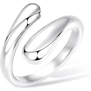 Non Tarnish Gold Chunky Rings for Women, Gold Statement Dome Rings Stacking Silver, Adjustable Mens Eternity Wedding Band Mixed Metal Jewelry Size 3-13