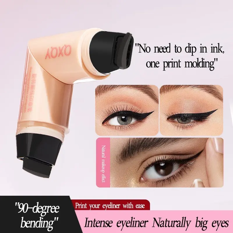 Rotating Stamp Liquid Eyeliner Pen, Waterproof Smudge-Proof Wing Liner, Winged Eyeliner Stamp, Eyeliner Stamp Wingliner, Long-Lasting, Beginner-Friendly Makeup Tool, Eye Makeup Products, Eye Makeup Supplies Gifts For Women, Travel Essentials