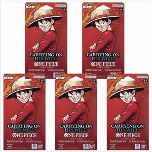 (5) Carrying On His Will Sleeved Booster Pack OP-13 One Piece Trading Card Collectibles