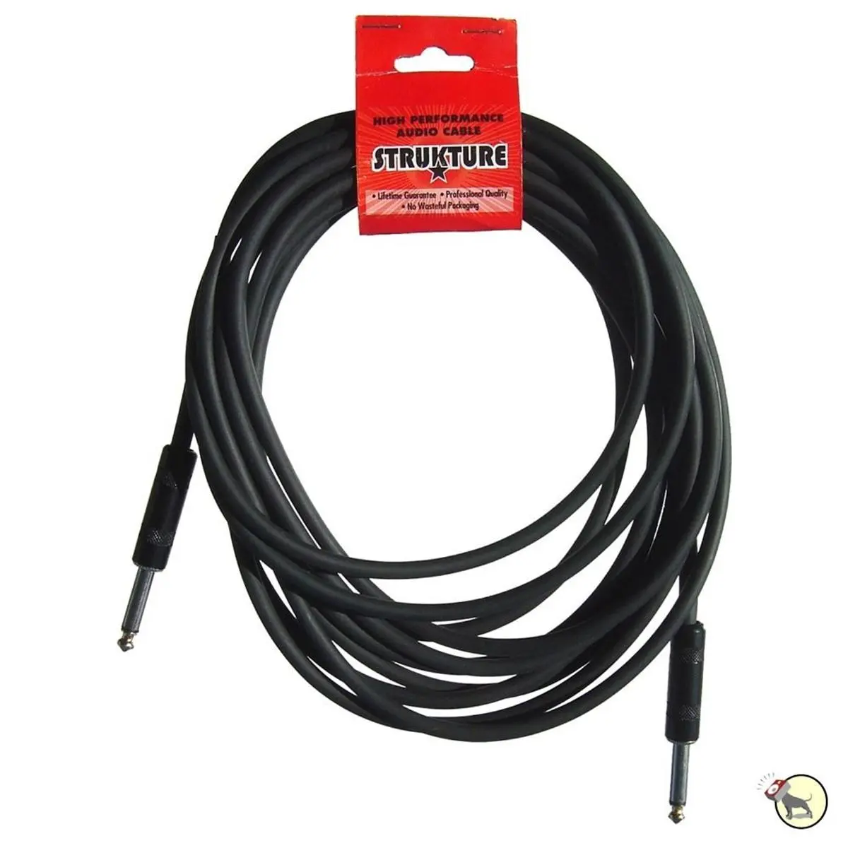 212 MAIN 10 ft. Rubber Guitar Bass Instrument Cable - 6 mm Diameter, Rubber Material